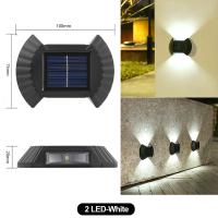 Lámpara De Pared Solar LED Impermeable Para Iluminación Exterior Decoración De Jardín Luz Cálida Luz De Lavadora De Pared - details 9