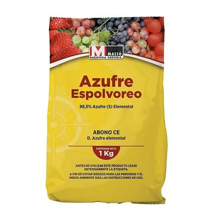 MASSO GARDEN Azufre para las Plantas Amarilla Masso 1Kg - Mejora la Salud de Tus Plantas - Protección Natural - Previene Enfermedades y Plagas - 1