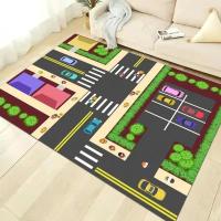 Carpetas De Tráfico Modernas Para Sala De Estar Alfombra De Piso Para Juego De Niños Alfombra De Zona Para Dormitorio Y Sofá Al Lado Alfombra De Puerta Decorativa De Polyester 100% - details 7