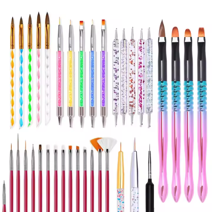Set De 20 Pinceles De Uñas Ombre Para Pintura Y Dibujo Con Gel UV Herramientas De Diseño DIY Para Manicura Y Carving - 1