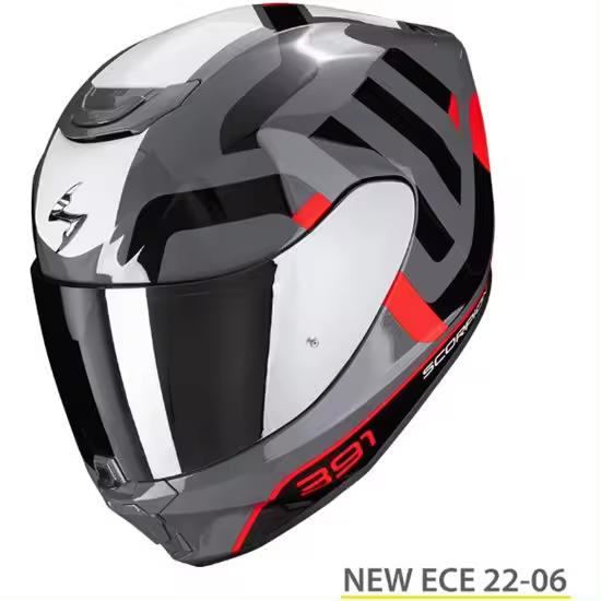 SCORPION EXO-391 AROK GRIS-ROJO-NEGRO NEW ECE-22.06 - 1