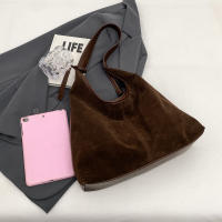 Bolso De Hombro Para Mujer Vintage Con Capa Mate Gran Capacidad Color Sólido Estilo Casual Retro Para Otoño Bolsa De Comercio - details 21