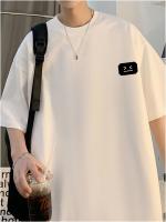Camiseta De Algodón Peinado Para Hombre Y2k Harajuku Unisex Coreano Kpop Streetwear Top Gráfico Oversize Manga Corta Tees - details 1
