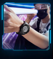 Reloj Digital LED SANDA Para Hombre Reloj Militar De Deporte Resistente Al Agua Con Función De Medición De Tiempo Y Luz Trasera - details 4