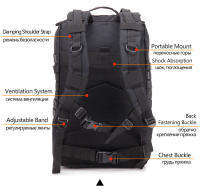 Mochila Táctica 50L Impermeable para Hombres - Senderismo, Camping, Viaje - details 8