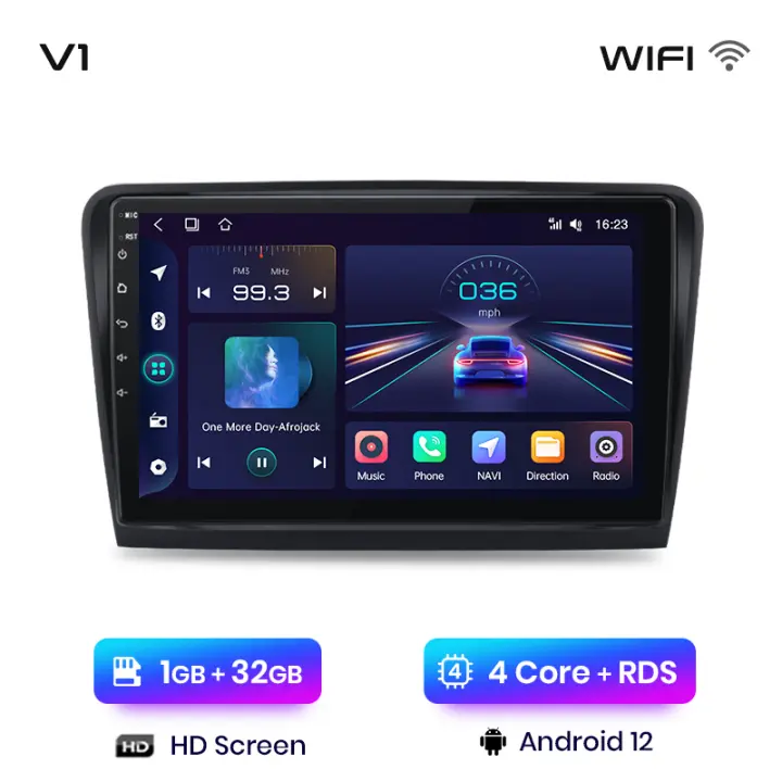 Junsun Radio Coche para Skoda Superb 2 2008  2009 2010 2011 2012 2013 2014 2015 Inalámbrico CarPlay Android Auto AI Voice 2 din Pantalla Coche Android Auto Multimedia Navegación GPS Auto radio - 1
