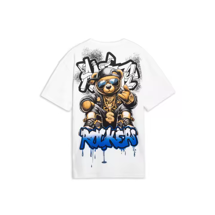Camiseta Area Zero Blanca Rocker Bear Oversized Tee - 1