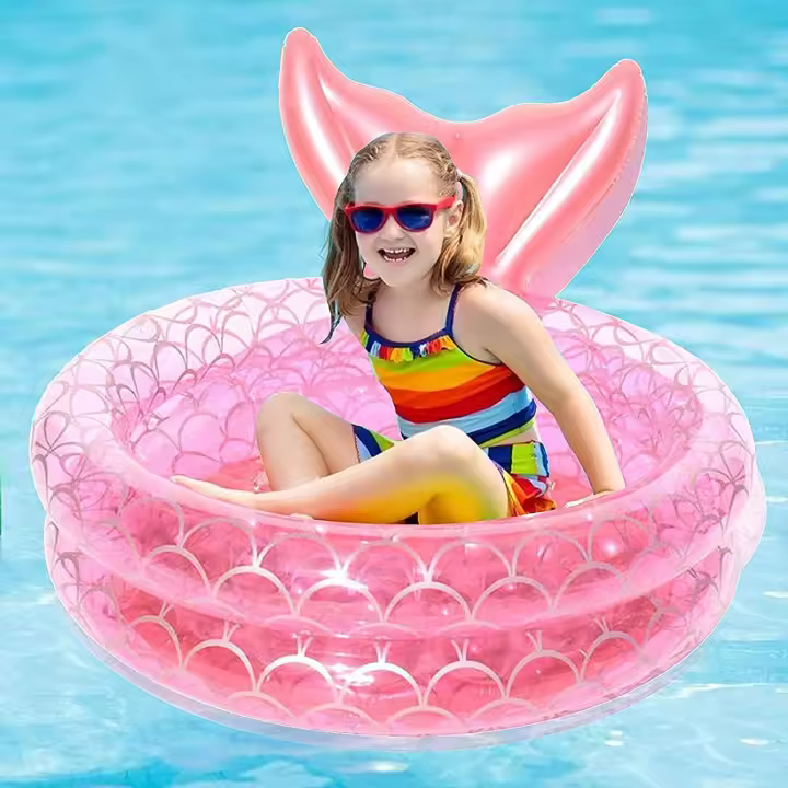 Piscina, piscina hinchable de La Sirena, piscina hinchable, piscina de 2 anillos, piscina hinchable, piscina de los niños, baby Pool, bañera portáthil, piscina de los niños, tamaño del producto: los 90*25cm - 1