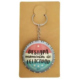 LLAVERO CHAPA ABRIDOR "MOMENTOS DE FELICIDAD" Raíz Detalles para hombres Inicio  LLAVERO CHAPA ABRIDOR "MOMENTOS DE FELICIDAD"  Regalo Regalos - 1