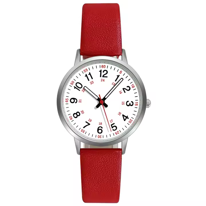 Reloj De Mujer Elegante De Cuarzo Con Correa De Cuero PU Reloj De Pulsera Para Damas Reloj De Moda Con Luz Trasera - 1