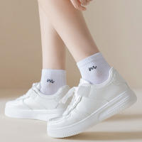 Calcetines Cortos Para Mujer Con Impresión De Letras 5/10 Pares Cómodos Y Transpirables Para Primavera Y Verano Calcetines Deportivos De Algodón Y Poliéster - details 5