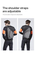 Mochila Deportiva Unisex Mixi Para Ciclismo Y Viajes Con USB Cruzada Versátil De Moda Para Estudiantes Y Escolares Material De Poliéster - details 10