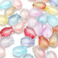 30Pcs Colgante De Vidrio Colorido Para Pulsera DIY Agujero Medio Pez Gradiente 10x14 Pulgadas Adornos De Moda Sin Metal Proveniente De China Continental - details 0