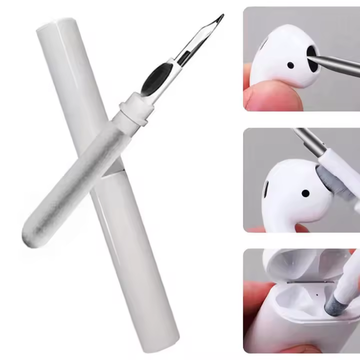 Kit De Limpieza 3 En 1 Para Airpods pro 3 2 1 Auriculares Bluetooth Celular Herramienta De Limpieza Caja Duradera Con Cepillo Y Bolígrafo - 1