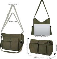 Bandolera de lona de gran capacidad informal de lona con varios bolsos - details 12