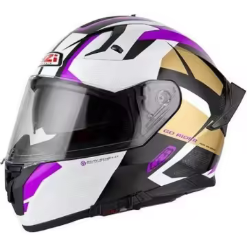Casco NZI GO Rider stream trident negro lila integral - 1
