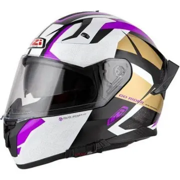 Casco NZI GO Rider stream trident negro lila integral - 1