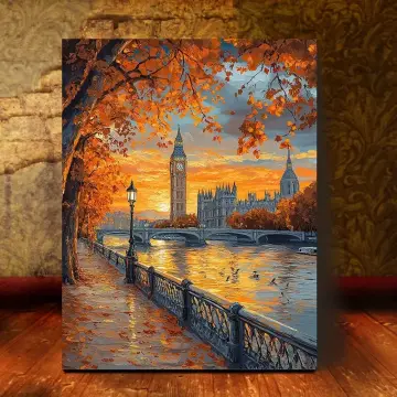 Pintura Por Números Para Adultos Paisajes – Kit DIY Sin Marco 40x50 Cm, Lienzo Y Pinturas Incluidas