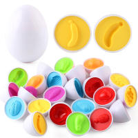 Juguetes Educativos Montessori Para Niños 4pcs Juego De Aprendizaje Temprano De Colores Formas Y Vehículos Verduras Juguetes Inteligentes De a Matched Egg - details 7