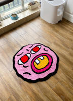Alfombra Rosa Cherry Bomb De LAKEA Alfombra Tejida a Mano Para Decoración De Habitaciones Estilo Kawaii Pequeña Alfombra Con Diseño De Círculos Y Agujeros Para Dormitorio - details 2