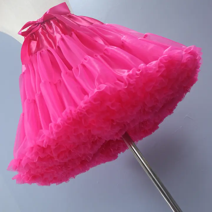 Falda De Túnel A-Line Para Mujer Lolita Cosplay Con Gran Lazo Underskirt Poliéster Técnica Tejida Multicapa Para Ballet - 1