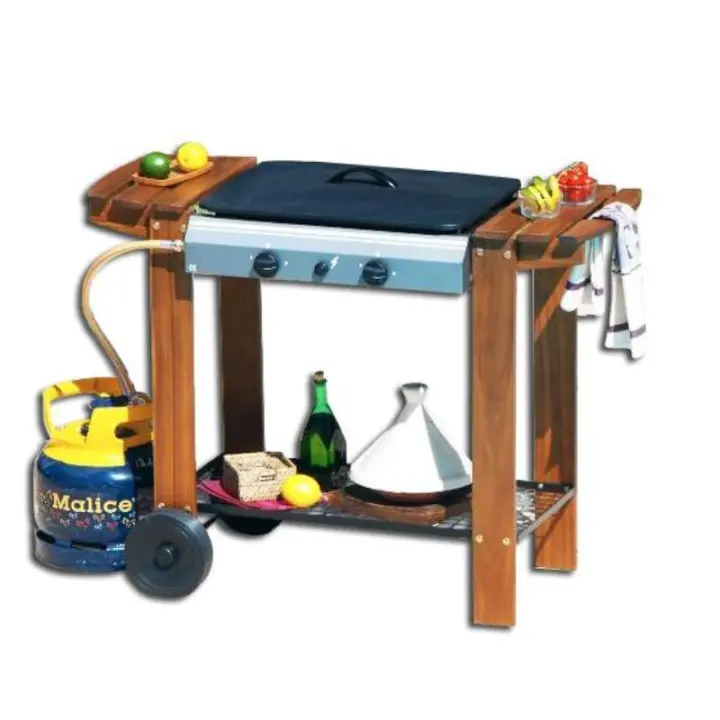 Bambu barbacoa a gas montreal 54x38 con ruedas 315843 - 1