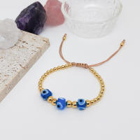 Pulseras De Ojos Turcos Múltiples Colores Para Mujer Con Cuentas Plateadas Doradas Accesorios De Moda Bohemia Geométricas - details 10