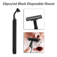 10 Pcs Afeitadora Doble Hoja Para Hombres Cuchilla De Acero Inoxidable Mango De Plástico Afeitadora Desechable - details 0