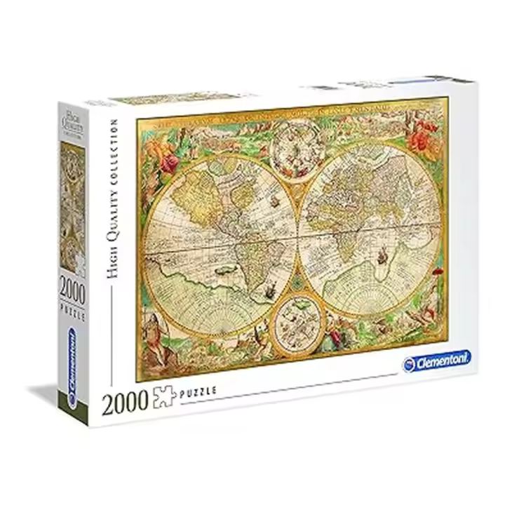 Clementoni Puzzle 2000 Piezas Mapa Antiguo 32557 - 1