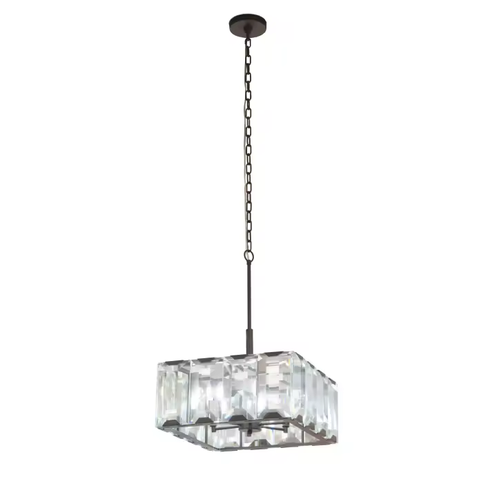 Lámpara de Techo Colgante Crys 6 - Bombilla 6 x E14 - Cromo - Metal - AZABAK - 1