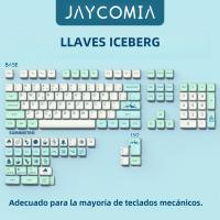 Abnt2 Teclas De Capa PBT Iceberg Light Matcha XDA Para Teclado Mecánico Layout ISO Barra De Espacio 7u Accesorios De Teclado - details 4