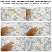 Mantel Redondo De PVC Impermeable Y Antiaceite Con Borde Elástico Para Fiesta Y Boda Decoración De Hogar Y Cocina Cubierta De Protección Para Mesa - details 5