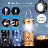 Lámpara Multifuncional Solar Portátil Para Camping Y Emergencias Luz De Trabajo Impermeable Con Luz LED Recargable - details 0