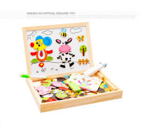 Tablero Magnético De Madera Para Niños Con Puzzle De Animales Multifuncional Tablero De Escribir Y Dibujar like De Aprendizaje Educativo Juguete Para Niños - details 5