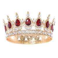 Diademas Redondas De Cristal Fashion Para Princesa Y Reina Accesorios De Cabello Para Boda Tamaño M Para Adultos - details 13