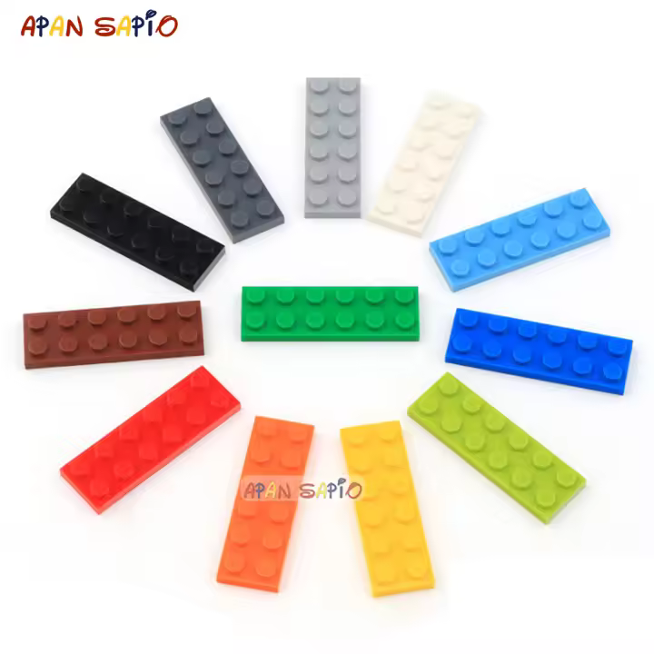 40pcs Bloques De Construcción DIY Figuras Delgadas 2x6 Dots 12 Colores Educativos Creativos Tamaño Compatible Con Juguetes 3795 Para Niños - 1