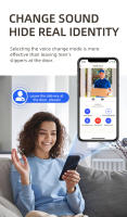 Cámara de timbre de video inalámbrica, cámara de timbre visual de 1080P con timbre para seguridad del hogar, audio bidireccional, fácil instalación, con detección de movimiento humano y alertas en - details 4