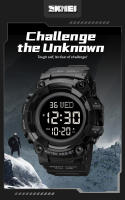 Reloj Deportivo SKMEI Con Pantalla LED Y Luz De Escritorio Para Hombres Resistente Al Agua 5Bar Reloj De Pulsera Digital Con Cuenta Regresiva Y Luz Retroiluminada - details 0