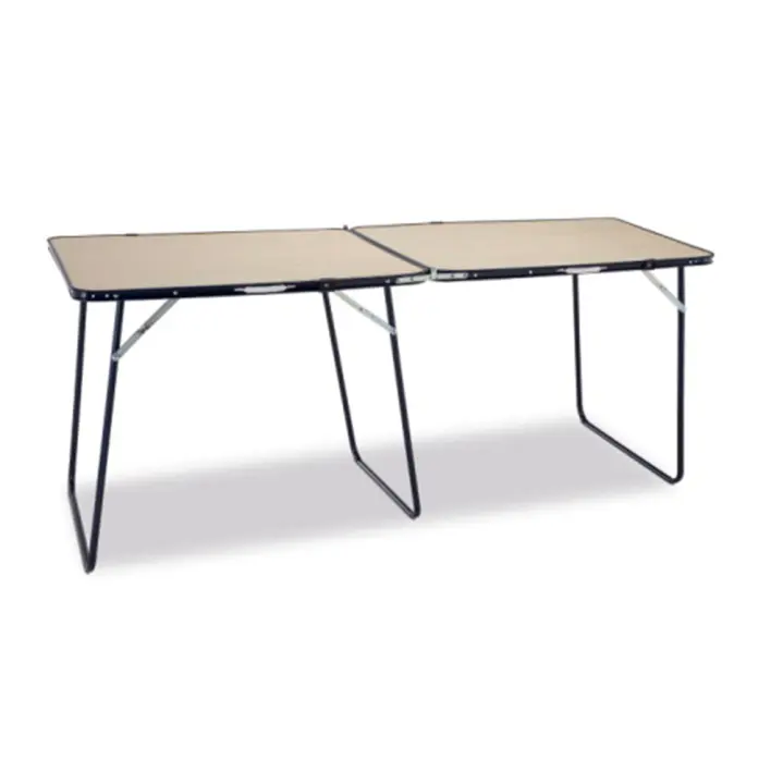 MESA PLEGABLE 160x60 CM TUBO AZUL BEIGE 878DDC - 1