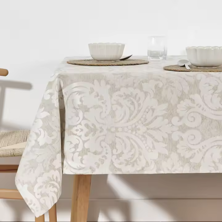 Mantel Antimanchas Jacquard BL Belum - Resistente al agua - Ideal para mesas cuadradas, rectangulares u ovaladas - Algodón orgánico - Fabricado en España - Fácil de lavar - Tejido jacquard - 1