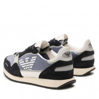 Emporio Armani Zapatillas Zapatos Hombre Azul Gris X4X537 XM678 Q445 - details 6