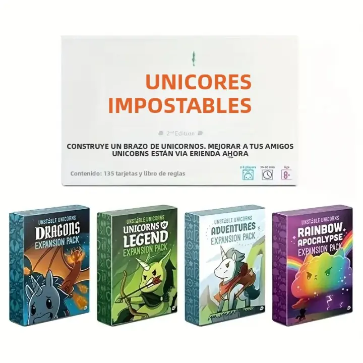 Juego De Cartas UNICORNS BOARD Para Jugadores Desde 14 Años Marca Smvp Origine Mainland China Sin Químicos De Alta Preocupación - 1