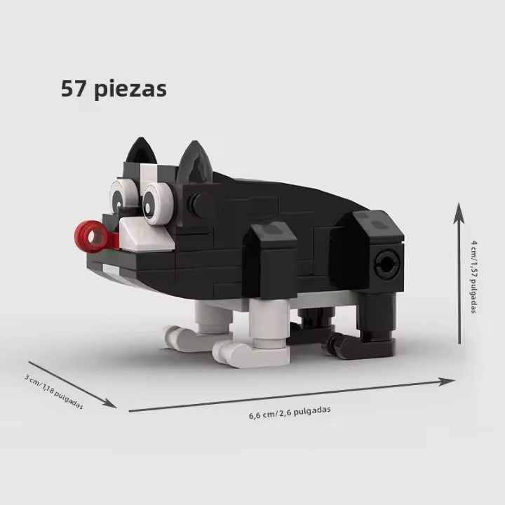 Bloques De Construcción Para Niños Pug Pekingés Perro Lindo Animal Modelo De Perro Para Educar Juguetes Regalos De Navidad - 1
