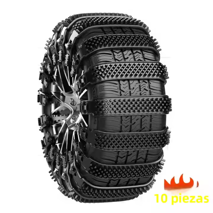 Cadena De Neve Para Ruedas 10/1PCS Set De Cadenas Antideslizantes Para Invierno Urethane Para Coche Cadenas De Emergencia Antisimulación Para Neumáticos - 1