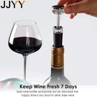 JJYY Preservador De Vino Plug De Tapa De Goma Negro Con Bomba De Vácuo Para Botellas Herramientas De Cocina Y Barra Manual Pulido Tipo De Cierre - details 3