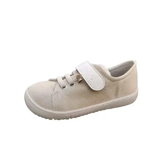 Zapato Respetuoso Barefoot Coqueflex 15223 Beige infantil .Drop cero, suela fina de 3.5mm con gran flexibilidad. Ancho por la puntera para mayor comodidad y para dejar libertad de movimiento a los dedos. - 1