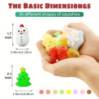 Juguete Mochi Squishies De Navidad 20 Piezas San Nicolás Y Muñeco De Nieve Juguetes De Alivio Del Estrés Para Niños Regalo De Navidad Para Clase - details 5
