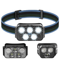 Linterna Frontal Recargable USB XPG+ Con Inducción Potente Y Luz LED Para Camping Pesca Y Trabajo Impermeable Y Alta Luminosidad - details 0
