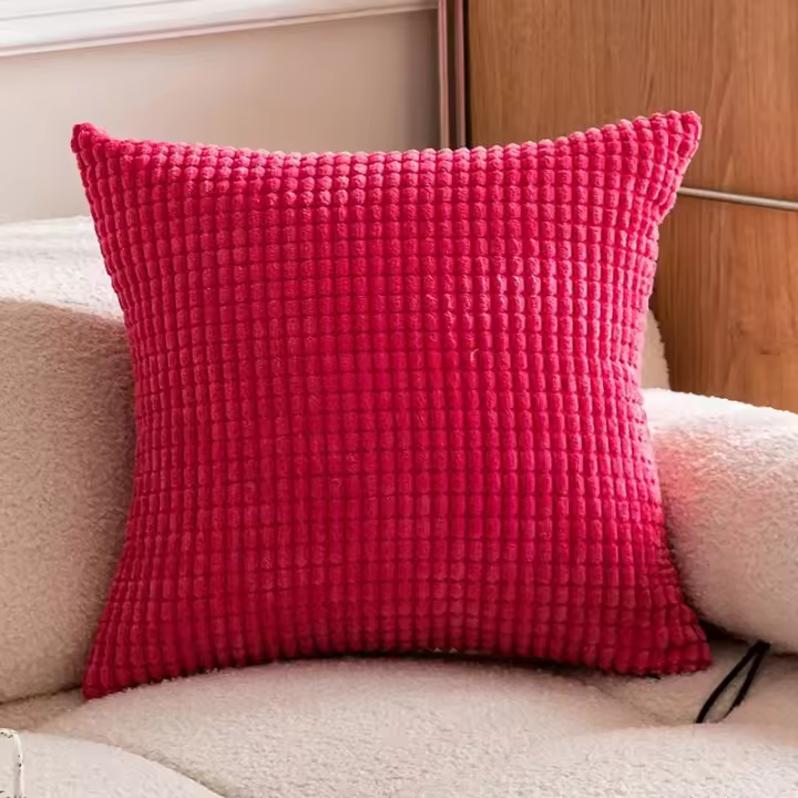  Fundas De Cojines Navideñas Rojas Fundas De Cojines Decorativas De Terciopelo Suave Fundas De Cojines Lumbar Para El Hogar Estilo Navideño - 1