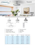 Ventilador de Techo CONALUX - Aspa Retráctil - 6 Velocidades - Plafón LED - Luz 3600 lm. - Potencia 72W - Blanco, Negro o Níquel - details 0
